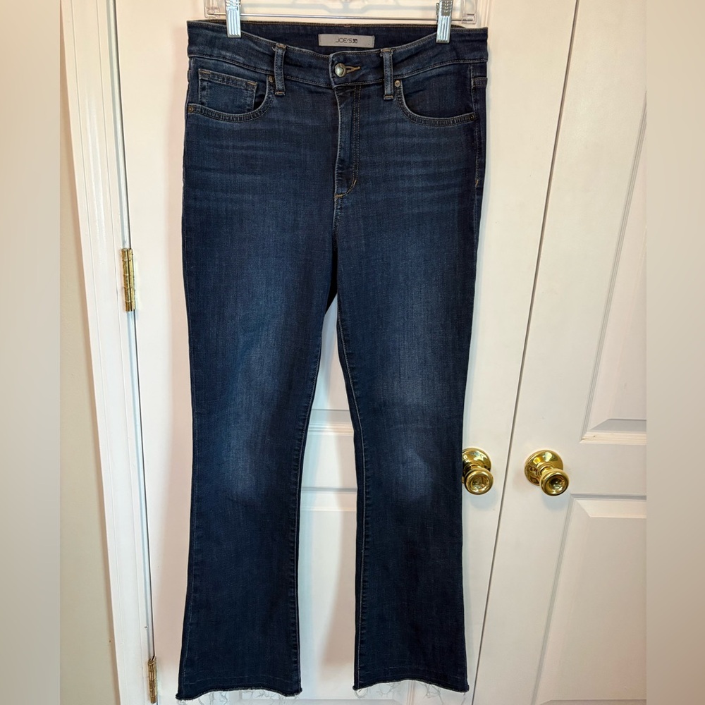 Joe’s Jeans Size 28 Bootcut Dark Wash Raw Hem Stretch Denim Jeans